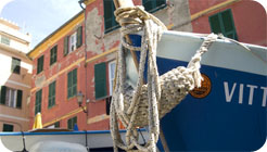 Le barche nel porto di Vernazza